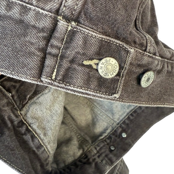 VTG 90’s Tommy Hilfiger Black Wash Denim Jacket Flag Front Detail XL 2000s Y2K - Picture 5 of 10